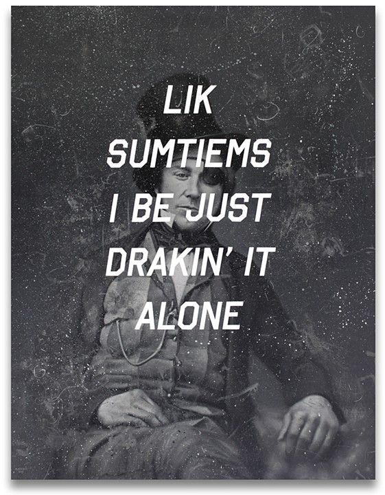Gentleman Wearing A Top Hat and Eye Patch. | Like Sometimes I Be Just Drinking Alone. | Shawn Huckins.