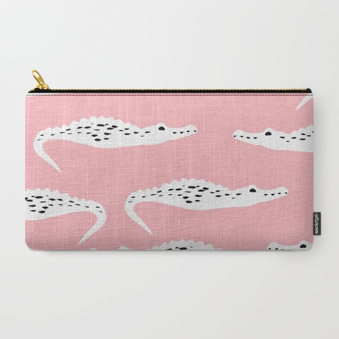quiet-lunch-Georgiana Paraschiv-crocodile-pattern-carry-all-pouches